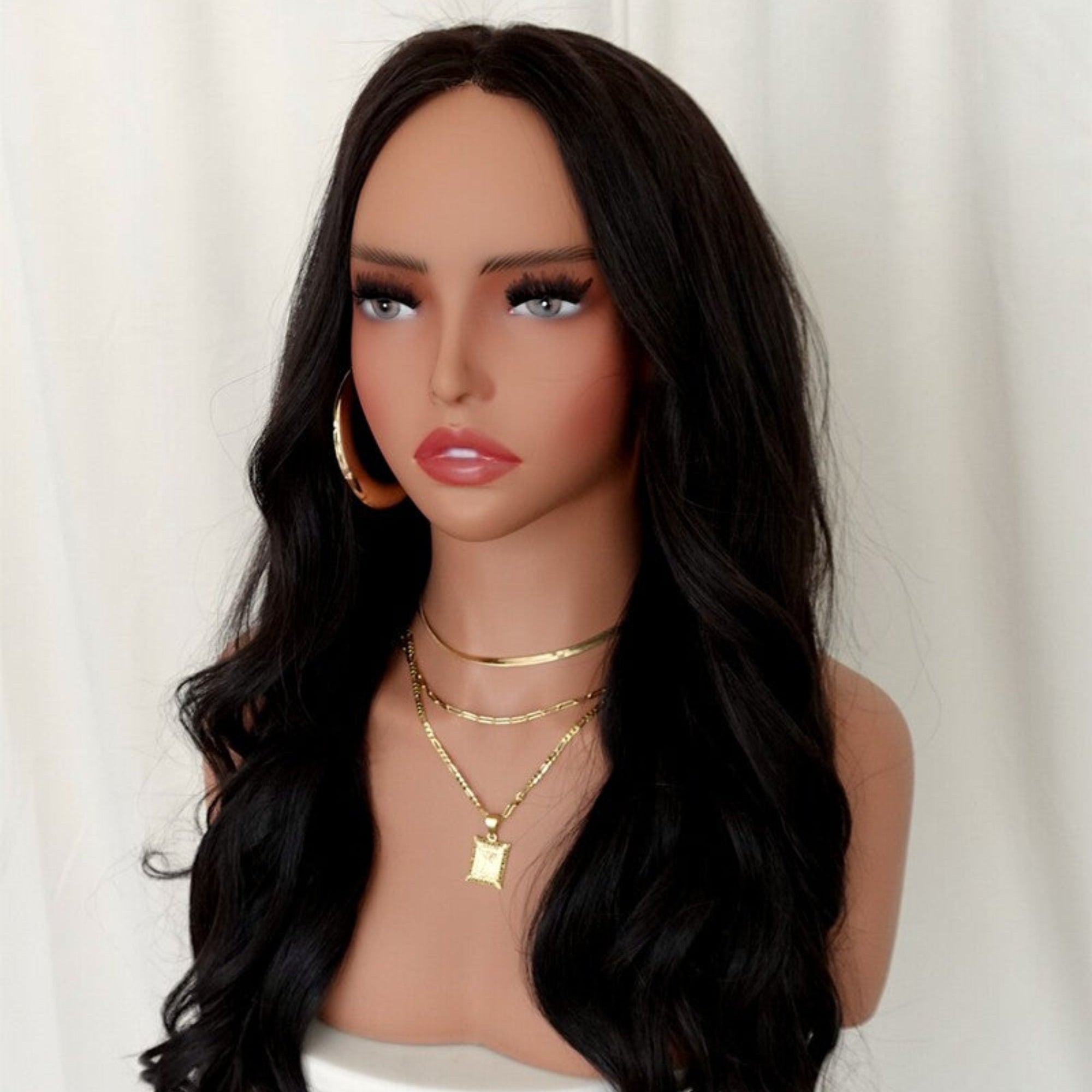 Custom raw South Indian temple hair wig by Kaali Hair